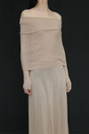 SWAYING/KNIT one-line collar cutout dress SW24SS2L24 pink apricot PS71